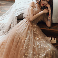 Shiny star sequins long prom dress evening dress - Thumbnail 2