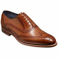 Handmade Men's Brown Wingtip Brogue Leather Dress Shoes, Real Leather Shoes - Thumbnail 1