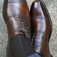 Handmade Men's Brogue, Lace up Dress Shoes, Men Brown Leather Office Shoes - Thumbnail 4