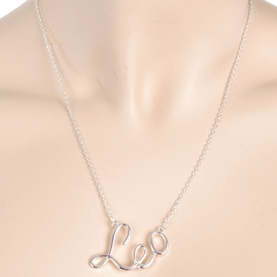 Silver zodiac pendant necklace