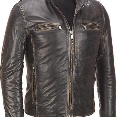 Men's leather jacket, men brown distressed leather jacket, brown men leather jacket