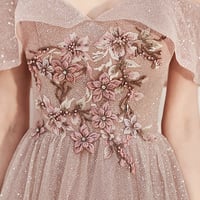 Shiny sequins prom dress pink evening dress - Thumbnail 2