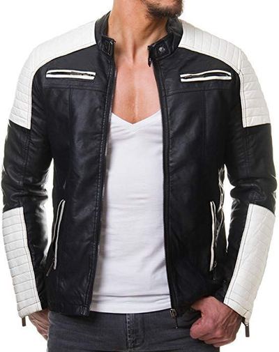 Handmade Mens biker racer leather Jacket, Motorcycle leather jacket for mens, Mens jacket