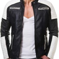 Handmade Mens biker racer leather Jacket, Motorcycle leather jacket for mens, Mens jacket - Thumbnail 3