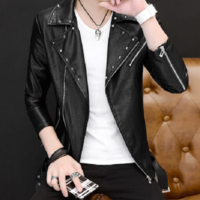 Handmade Mens black Studded Jacket, black biker jacket for mens, Mens leather jacket - Thumbnail 4
