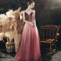 Stylish tulle long prom dress formal dress - Thumbnail 3