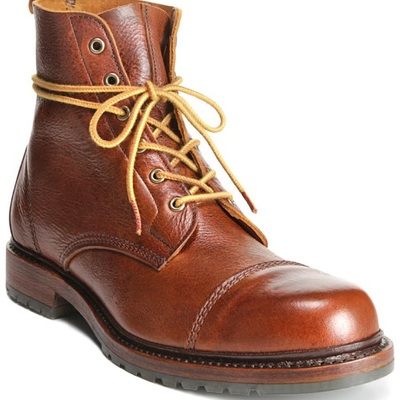 Handmade men dark tan biker cap toe boots, men ankle leather boots, mens fashion riding boots - Thumbnail 3