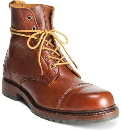 Handmade Men Dark tan biker Cap toe boots, Men ankle leather boots, Mens fashion riding boots