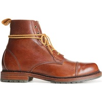 Handmade Men Dark tan biker Cap toe boots, Men ankle leather boots, Mens fashion riding boots - Thumbnail 1