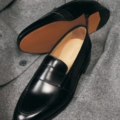 Handmade men black leather loafer shoes moccasins, men black leather formal shoes, men dress shoes