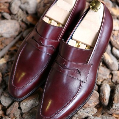 Handmade men burgundy color leather shoes moccasins, men burgundy formal shoes