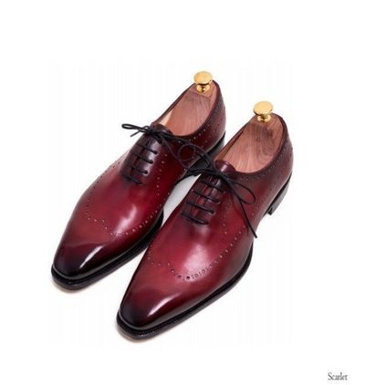Handmade Men burgundy color brogue Shoes, Men lace up dress shoes, Men shoes