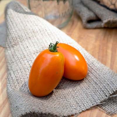 Yellow plum heirloom tomato premium seed packet