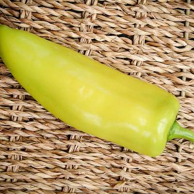 Sweet banana yellow wax chili pepper premium seed packet