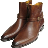 Handmade Men Brown Jodhpurs Boots, Men Ankle Boots, Men Leather Boots - Thumbnail 4