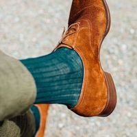 Men Tan Color Suede Shoes, Men Oxford Suede Shoes, Mens Fashion Shoes - Thumbnail 1