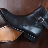 Handmade Men Black Leather Jodhpurs, Men Black Ankle Boots,, Men leather Boots - Thumbnail 4