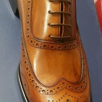 Handmade Mens fashion style dress shoes, Men wingtip brogue formal shoes, Men leather shoes - Thumbnail 1