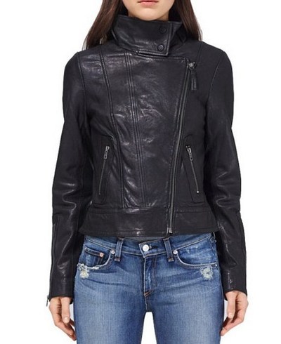 WOMEN LEATHER JACKET, REAL LEATHER JACKET black