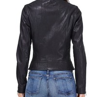 WOMEN LEATHER JACKET, REAL LEATHER JACKET black - Thumbnail 2