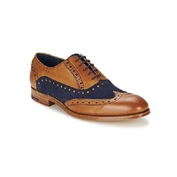 Nice Pair Tan Brown,Denim Blue Wingtip Balmoral Quarter Suede Men Formal Leather Shoes - Thumbnail 4