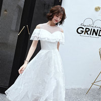 White tulle short prom dress homecoming dress - Thumbnail 2