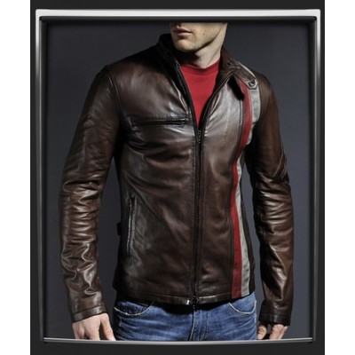 Men black leather jacket, mens biker jacket, men casual leather jackets