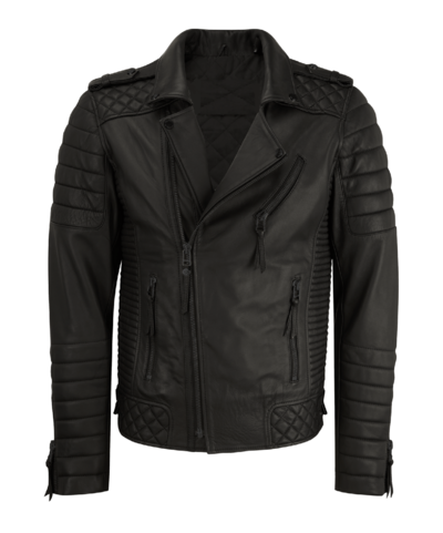 New Men Fashion Trend Black Motorcycle Leather Jacket, Men Biker Fashion