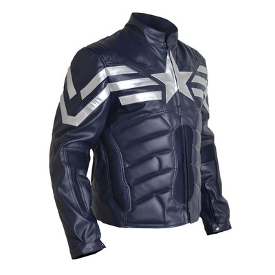 New padded motorcycle captain america winter soldier v2 real leather
