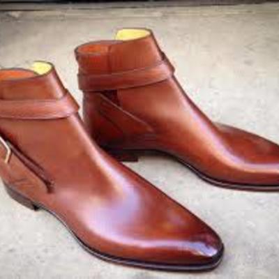 Handmade jodhpurs boots for men, men ankle leather boots, leather boot mens - Thumbnail 5