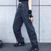 Free Shipping-90s WASHED BLACK JOGGER JEANS - Thumbnail 4