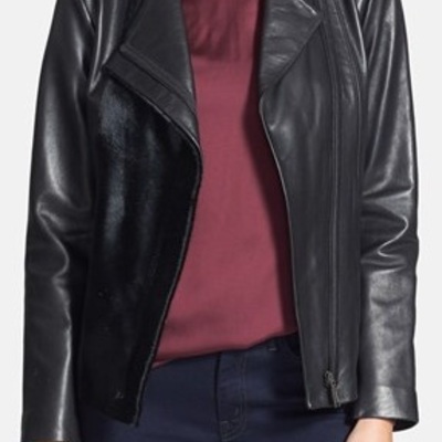 Women genuine leather with zipper closure - black - Thumbnail 5