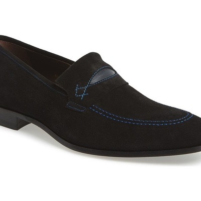 Handmade men black suede leather shoes moccasins slip ons casual formal shoes - Thumbnail 4