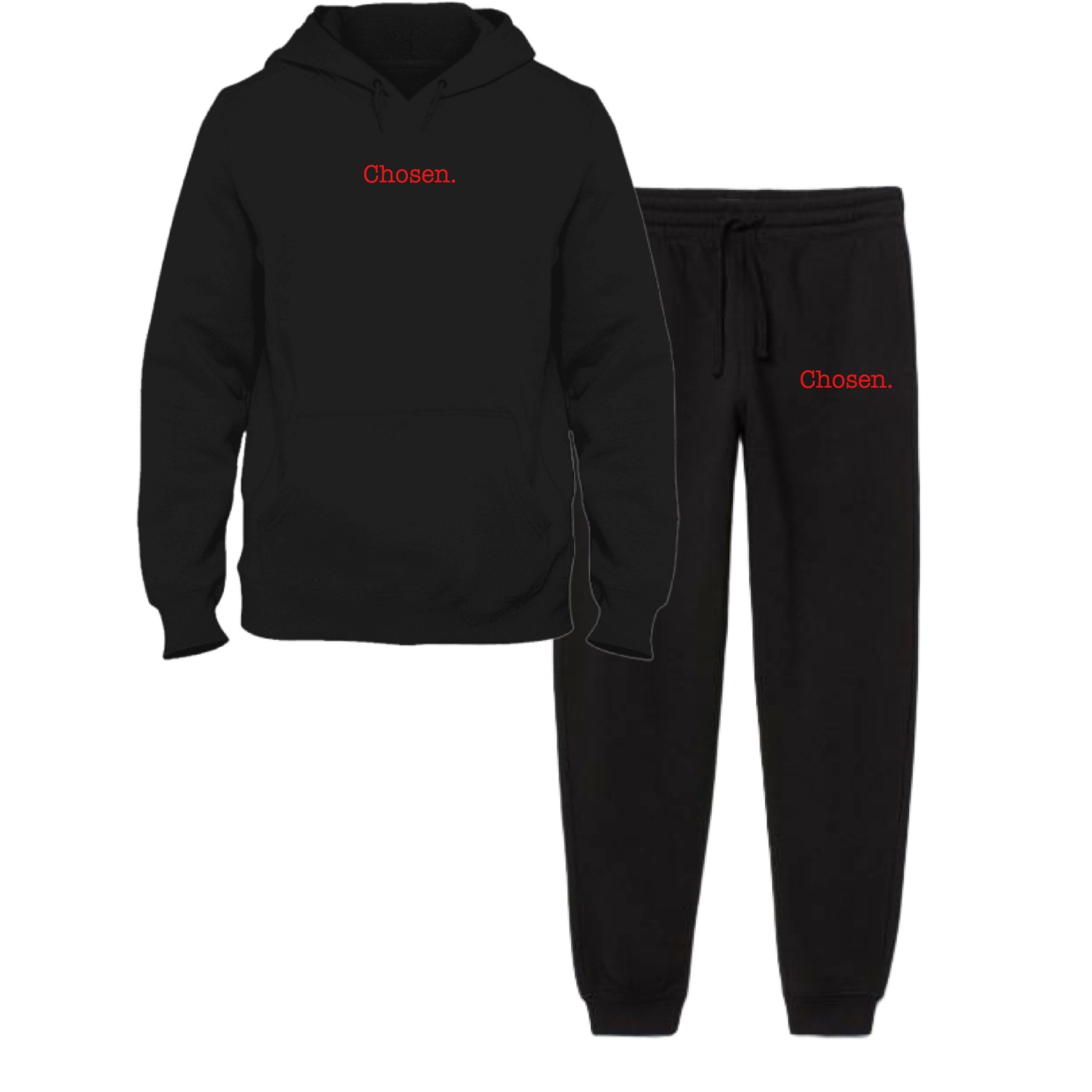 Black Sweatsuit Set Red Chosen · The Chosen Few · Online Store Powered