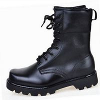 New Men Black Military Boots, Men Combat Boot, Men Lace Up Boot, Mens boots - Thumbnail 2