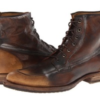 Handmade Men Brown Distressed Lace Up Military Boots, Men Brown Combat Boot - Thumbnail 4