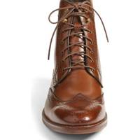 Men Brown Wingtip Brogue Lace Up Boots, Men Ankle Leather Boot, Mens Boots - Thumbnail 2