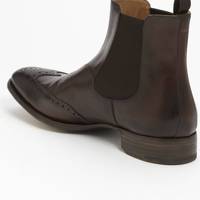 Handmade Men Brown Chelsea Leather Boot, Men Wingtip Brogue Chelsea Boot - Thumbnail 2