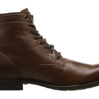 Handmade Men Lace Up Vintage Brown Ankle Boot, Men Antique Brown Biker Boot - Thumbnail 1