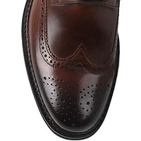 Handmade Men Brown Wingtip Brogue Ankle Dress Leather Boot Men Leather Boot - Thumbnail 1