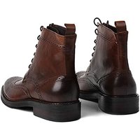 Handmade Men Brown Wingtip Brogue Ankle Dress Leather Boot Men Leather Boot - Thumbnail 2