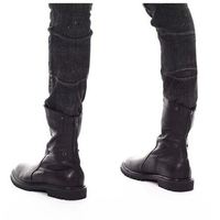 Handmade Men Black Back Zip Up Boots, Men Military Style Boot, Mens Boots - Thumbnail 2