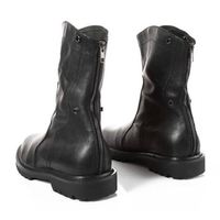 Handmade Men Black Back Zip Up Boots, Men Military Style Boot, Mens Boots - Thumbnail 3