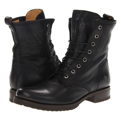 Handmade men black combat boots, men military boot, mens lace up boots - Thumbnail 3