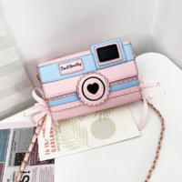 Dreamy Pastel Aesthetic Small Camera Purse with long chain - Thumbnail 1