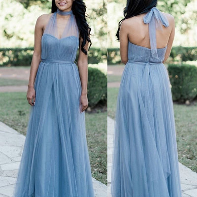 Elegant tulle long bridesmaid dresses under 100 - Thumbnail 4