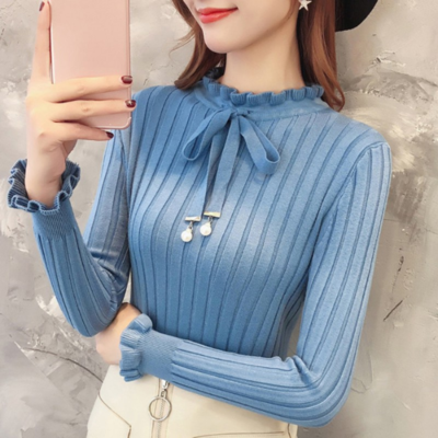 Chic knitted long sleeve top