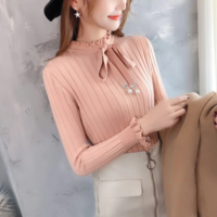Chic Knitted Long Sleeve Top - Thumbnail 1
