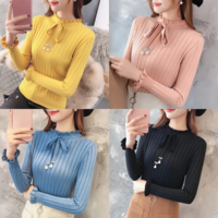 Chic Knitted Long Sleeve Top - Thumbnail 3