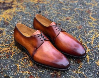 Handmade Men Two Tone Wingtip Cap Toe Boots Leather Boot, men ankle shoes